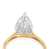 Luminesce Lab Grown 4 Carats Pear Diamond Solitaire Ring in 9ct Yellow Gold