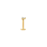 Luminesce Lab Grown 3 Diamond Cluster Single Flatback Earring in 9ct Yellow Gold