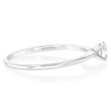 Luminesce Lab Grown 1/4 Carat Diamond Solitaire Oval Ring in Sterling Silver