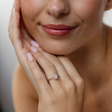 Luminesce Lab Grown 3/4 Carat Diamond Solitaire Oval Ring in Sterling Silver