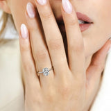 Luminesce Lab Grown 1 Carat Diamond Solitaire Oval Ring in Sterling Silver