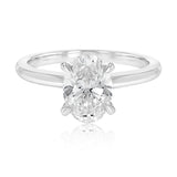 Luminesce Lab Grown 1.50 Carat Diamond Solitaire Oval Ring in Sterling Silver