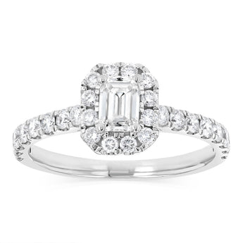 Luminesce Lab Grown 1 Carat Diamond Ring in 9ct White Gold