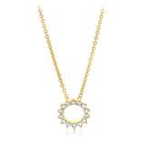 Luminesce Lab Grown 1/6 Carat Diamond Circle Pendant on Chain in Gold Plated Sterling Silver