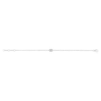 Luminesce Lab Grown 1/2 Carat Diamond Emerald Bezel Adjustable Bracelet in Sterling Silver