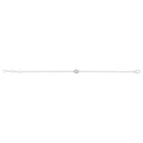 Luminesce Lab Grown 1/2 Carat Diamond Oval Bezel Adjustable Bracelet in Sterling Silver