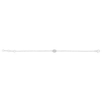 Luminesce Lab Grown 1/2 Carat Diamond Oval Bezel Adjustable Bracelet in Sterling Silver