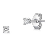 Luminesce Lab Grown 1/10 Carat Diamond Solitaire Stud Earrings in 9ct White Gold