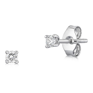 Luminesce Lab Grown 1/10 Carat Diamond Solitaire Stud Earrings in 9ct White Gold