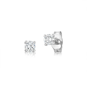 Luminesce Lab Grown 0.20 Carat Diamond Solitaire Stud Earrings in 9ct White Gold