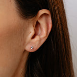 Luminesce Lab Grown 1/4 Carat Diamond Solitaire Stud Earrings in 9ct White Gold