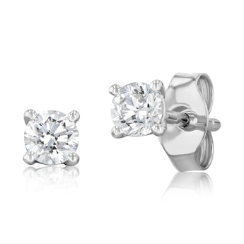 Luminesce Lab Grown 1/3 Carat Diamond Solitaire Stud Earrings in 9ct White Gold
