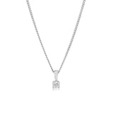 Luminesce Lab Grown 1/10 Carat Diamond Solitaire Pendant in 9ct White Gold