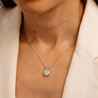 Luminesce Lab Grown 3 Carat Diamond Solitaire Pendant in 9ct White Gold