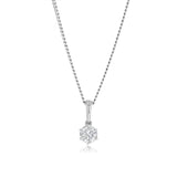 Luminesce Lab Grown 1/4 Carat Diamond Solitaire Pendant in 9ct White Gold