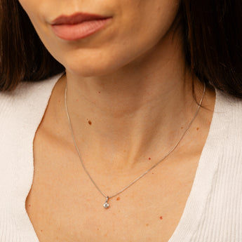 Luminesce Lab Grown 1/4 Carat Diamond Solitaire Pendant in 9ct White Gold