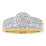 Luminesce Lab Grown 1/2 Carat Diamond Ring in 9ct Yellow Gold