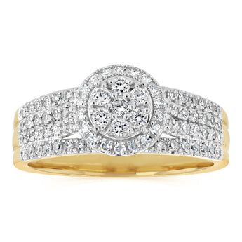 Luminesce Lab Grown 1/2 Carat Diamond Ring in 9ct Yellow Gold