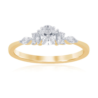 Luminesce Lab Grown 0.40 Carat Diamond Ring in 9ct Yellow Gold