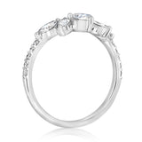 Luminesce Lab Grown 0.85 Carat Pear, Marquise, and Brilliant Cut Diamond Ring in 9ct White Gold