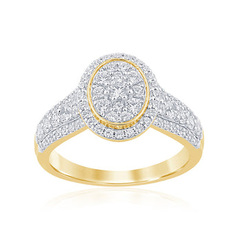 Luminesce Lab Grown 1 Carat Diamond Ring in 9ct Yellow Gold