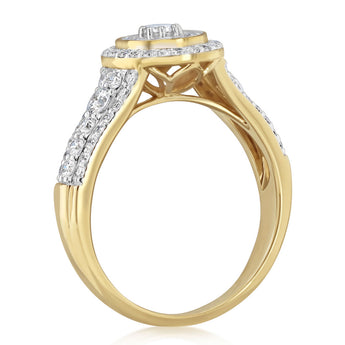 Luminesce Lab Grown 1 Carat Diamond Ring in 9ct Yellow Gold
