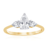 Luminesce Lab Grown 1 Carat Diamond Ring in 9ct Yellow Gold