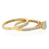 Luminesce Lab Grown 1/2 Carat Diamond Bridal Set Ring in 9ct Yellow Gold