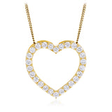 Luminesce Lab Grown 1 Carat Diamond Heart Pendant in Gold Plated Sterling Silver