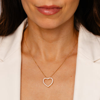Luminesce Lab Grown 1 Carat Diamond Heart Pendant in Gold Plated Sterling Silver