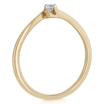 Luminesce Lab Grown Diamond Solitaire Ring in 9ct Yellow Gold