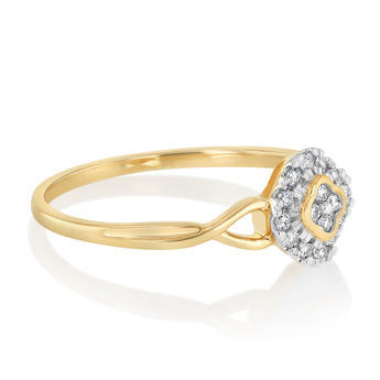 Luminesce Lab Grown 1/6 Carat Diamond Ring in 9ct Yellow Gold