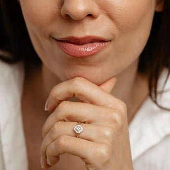 Luminesce Lab Grown 1/6 Carat Diamond Ring in 9ct Yellow Gold