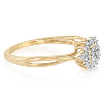 Luminesce Lab Grown 1/10 Carat Diamond Ring in 9ct Yellow Gold