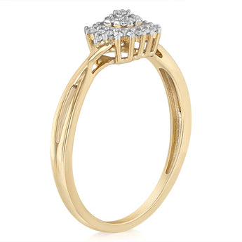 Luminesce Lab Grown 1/10 Carat Diamond Ring in 9ct Yellow Gold