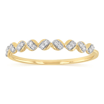 Luminesce Lab Grown Diamond Eternity Straight Ring in 9ct Yellow Gold