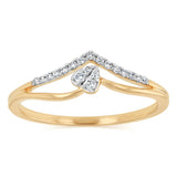 Luminesce Lab Grown 1/10 Carat Diamond Ring in 9ct Yellow and WhiteGold
