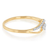 Luminesce Lab Grown 1/10 Carat Diamond Ring in 9ct Yellow and WhiteGold