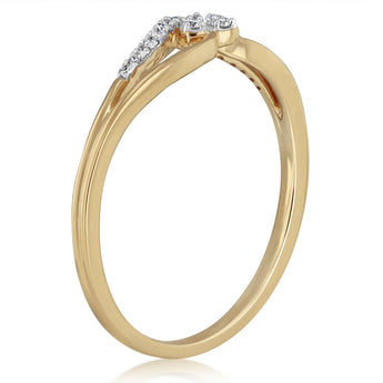 Luminesce Lab Grown 1/10 Carat Diamond Ring in 9ct Yellow and WhiteGold