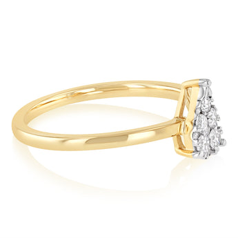 Luminesce Lab Grown 1/6 Carat Diamond Ring in 9ct Yellow Gold