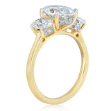 Luminesce Lab Grown 3 Carat Diamond Trilogy Ring in 9ct Yellow Gold