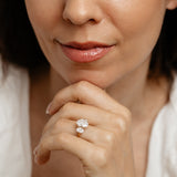 Luminesce Lab Grown 2 Carat Diamond Trilogy Ring in 9ct Yellow Gold