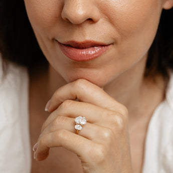 Luminesce Lab Grown 2 Carat Diamond Trilogy Ring in 9ct Yellow Gold