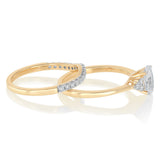Luminesce Lab Grown 1.30 Carat Diamond Bridal Set Ring in 9ct Yellow Gold