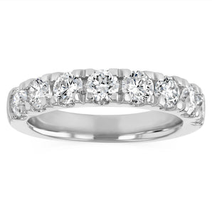Luminesce Lab Grown 2 Carat Diamond Eternity Straight Ring in Sterling Silver