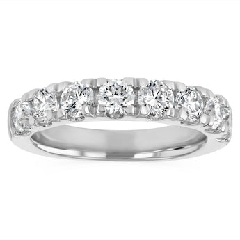 Luminesce Lab Grown 2 Carat Diamond Eternity Straight Ring in Sterling Silver
