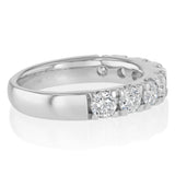 Luminesce Lab Grown 2 Carat Diamond Eternity Straight Ring in Sterling Silver