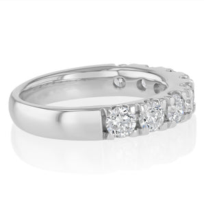 Luminesce Lab Grown 2 Carat Diamond Eternity Straight Ring in Sterling Silver