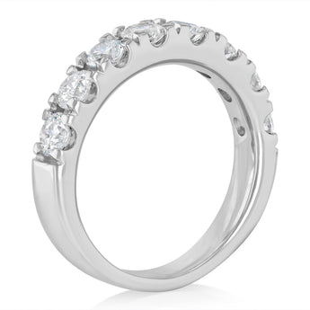 Luminesce Lab Grown 2 Carat Diamond Eternity Straight Ring in Sterling Silver