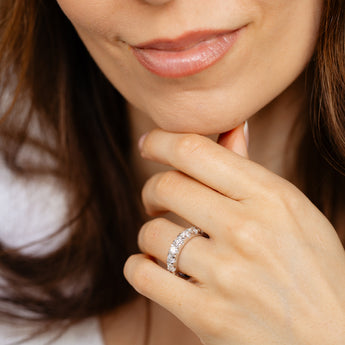 Luminesce Lab Grown 2 Carat Diamond Eternity Straight Ring in Sterling Silver